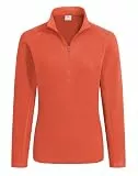 Pioneer Camp Fleecepullover Damen Half-Zip Outdoor Fleecejacke Weicher Sport Pullover Ohne Kapuze Für Herbst Winter Wandern Und Outdoor-Aktivitäten