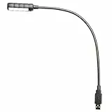 Unbekannt Stands SLED1ULTRAUSB Adam Hall SLED 1 Ultra USB Schwanenhalsleuchte mit 4 COB LEDs schwarz, Weißes Licht, 1 Schwanenhals