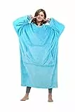 Catalonia Classy Extra Lange Fleece Hoodie Decke, Flauschige Übergroße Kuscheldecke mit Ärmeln und Kapuze, Warme Großes Kapuzendecken, Tragbare Decke zum Anziehen als Geschenkidee für Damen Herren