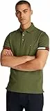 Tommy Hilfiger Herren Poloshirt Kurzarm Flag Cuff Slim Fit, Grün (Army Green), XXL