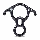 SOB Abseilachter 40KN Abseilgerät Klettern 8 Descender, Kletterausrüstung Sicherungsgerät für Erholung im Freien, Abseilen，Klettern, Hängematte