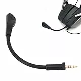 Vikye Gaming-Headset-Ersatzmikrofon, Abnehmbares 3,5-mm-Mikrofon, Rauschunterdrückung, Biegbar, mit Vergoldetem Stecker, für ROG Delta S S CORE S Animate