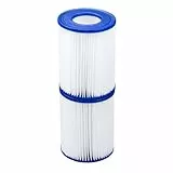 Bestway Filterkartusche Gr. II Doppelpack, 10,6 x 13,6 cm, blau-weiß