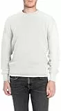 Replay Herren UK4722 Pullover, 011 Natural White, XX-Large