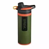 GRAYL GeoPress 710ml Outdoor Wasserfilter Trinkwasser I Eliminiert 99,99% aller Bakterien und Viren I Perfekt für Camping, Survival und Reisen (Oasis Green)