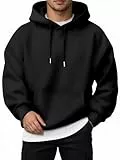 Jhsnjnr Herren Hoodie Sweatshirt mit Kapuze und Kordelzug Langarm Outdoor Freizeit Basic Pullover Kapuzenpullover mit Tasche