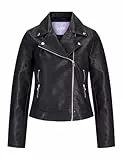 JJXX Damen Jjxx Jxgail Faux Leather Biker Jacket Noos Kunstlederjacke, Schwarz, S EU