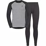 Odlo Thermounterwäsche Herren Active Warm I Langarm Thermoshirt und Thermohose I Warme Skiunterwäsche Thermounterwäsche Set I Herren
