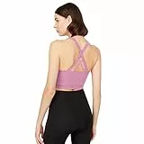 LOS OJOS Sport BH - Crisscross Rücken mittlere Unterstützung Sport-BH mit abnehmbaren Cups