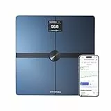 WITHINGS Body Smart — WLAN Digitale Personenwaage / Körperfettwaage für erweiterte Körperzusammensetzung inkl. Muskelmasse, Wasseranteil, Knochendichte