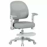 MARK ADLER Junior 5.0 ergonomischer Schreibtischstuhl Kinder – Mitwachsender Kinder Schreibtischstuhl – Mit Fußstütze – Höhenverstellbar – Für gesundes Sitzen – Kinder ab 6 Jahren – Grau