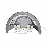 Tunnelzelt für 6 Personen, Wasserdicht (1500mm) & UV-Schutz 50+, Familienzelt mit Stehhöhe, Großes Campingzelt mit Tragetasche für Camping, Wandern, Familien Outdoor-Aktivitäten, Schnellaufbau, Grau