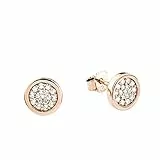 s.Oliver Damen Ohrstecker, 925er Sterling Silber rosévergoldet