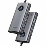ORICO Docking Station, 6 in 1 USB C Hub Dock mit HDMI 4K@30Hz+PD100W+3×USB3.0+Ethernet, USB 3.0 Hub Multiport Adapter für MacBook/Dell/HP/Surface
