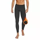 AKKQHH Thermo Unterhosen Herren Lange Warm Thermohose Männer Thermounterwäsche Winter Skiunterwäsche Fleece Funktionsunterwäsche Unterwäsche Hose(Dunkelgrau,L)