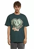Mister Tee Männlich Ohne Kragen T-Shirt, Grün, M