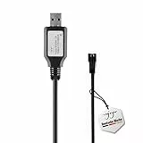 USB-Ladekabel mit SM-2P Stecker mit 7.2V für Akkus von u. a. RC Flugzeuge, Drohnen, Bagger, Fahrzeuge, Autos, Panzer und andere RC Modelle, ferngesteuerte Spielzeuge oder elektrische Artikel