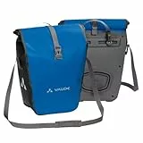 VAUDE Fahrradtaschen für Gepäckträger Aqua Back 2x24L in blau 2 x Hinterradtaschen wasserdicht, Fahrrad Gepäckträgertasche hinten, einfache Befestigung – Made in Germany