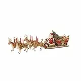 Villeroy & Boch - Christmas Toy's Memory Spieluhr Santas Schlittenfahrt, Weihnachtsfigur mit Kerzenhalter, Weihnachten, Schlitten, Weihnachtsdeko, Weihnachtsdekorationen, Porzellan