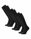 DANISH ENDURANCE Bio-Baumwolle Kompressionsstrümpfe, 14-18 mmHg, Unisex, für Damen & Herren, 1 oder 3 Paar (Multi Schwarz, 39-42)