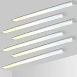 ALUSSO 6er Set LED Röhre 120cm, Superhelle 40W 4800lm Lichtleisten Integrierte Leiste, Farben Veränderbar Leuchtstoffröhre Kaltweiß Neutralweiß Warmweiß, Lichtleiste für Küche Garage Werkstatt Keller