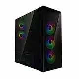 ARCTIC Xtender (Black) - PC-Gehäuse, Gehärtetes Panorama-Glas, 2X 420 mm Radiator Support, Full Tower, Big Tower, bis zu E-ATX, 5X A-RGB Lüfter vormontiert - Schwarz