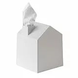 Umbra Casa Kosmetiktücherbox – Moderner und Dekorativer Taschentuchspender für Badezimmer, Büro, Schlafzimmer und Mehr, Weiss
