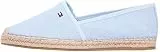 Tommy Hilfiger Damen Espadrilles Flag Canvas mit Logo, Blau (Breezy Blue), 38