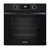 Privileg PBA285HR0K Einbaubackofen, A plus, 71 Liter, Hydrolyse-Reinigungsfunktion, Heißluftbackofen mit 11 Funktionen, Turn und Go, Black Glass