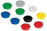 FRANKEN Magnete Rund, 10 Stück, Hochwertige Haftmagnete für Büro, Haushalt, Werkstatt, ideal für Whiteboards, Kühlschrank, Plantafeln oder Schaukästen, 38 mm, Bunt, HM38 99