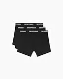 EMPORIO ARMANI Herren 3-Pack Boxer Retroshorts, Schwarz/Schwarz/Schwarz, M
