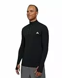 DANISH ENDURANCE Langarm-Funktionsshirt Herren, Sport-Shirt, Zip L Schwarz