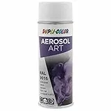 DUPLI-COLOR AEROSOL ART RAL 9016 verkehrsweiß seidenmatt 400 ml, Spraylack für vielseitigen Einsatz, schnelltrocknend, hohe Deckkraft, für Innen- und Außenbereiche geeignet