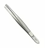 Excellent Pinzette (Handgeschliffene Pinzette mit verschiedenen Spitzen, Augenbrauen zupfen, Eingewachsene Haare entfernen, Profi Qualität, Rostfreier Edelstahl) (geriffelt & gerade Spitze)