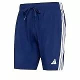 adidas Herren 3 Stripes Swim 8 Inch Swimwear, Dark Blue/White, L