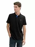 TOM TAILOR Herren Basic Poloshirt 1016502, 29999 - Black, XL