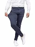 Chino Hose Herren Slim Fit Power Stretch. Business Herrenhose Classic Style. Anzughose Stretch - Grau. Größe: 42