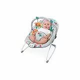 Bright Starts, vibrierende Babywippe Babyschaukel, Toucan Tango mit 7 Melodien, automatischer Abschaltfunktion, 3 Spielzeugen und abnehmbarem Spielbogen