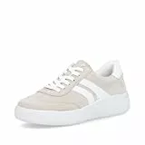 Remonte Damen Low-Top Sneaker D3E00, Frauen Halbschuhe,lose Einlage,Freizeitschuhe,Turnschuhe,Laufschuhe,straßenschuhe,beige Kombi (60),39 EU