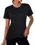 Gyabnw UV Sport Shirts für Damen Sportshirt Kurzarm Fitness Shirt Sport Oberteile Gym Laufshirt UPF 50+