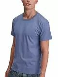 CALIDA RMX Sleep T-Shirt Herren, Bio Baumwolle, sportlicher Schnitt, amtungsaktiv, pflegeleicht Coastal Fjord 46-48