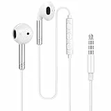 yobola Kopfhörer mit Kabel, In Ear Kabelkopfhörer Ohrhörer mit Mikrofon und Lautstärkeregelung, HiFi Stereo Komfortable 3,5 mm Headset für iPhone Samsung Huawei Smartphones Tablets Laptops MP3