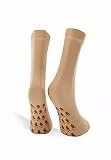 Björn Swensen ABS Socken Damen Baumwolle 5er Pack Anti Rutsch Socken rutschfeste Stoppsocken Bremssocken Herren beige Basic Strümpfe 36-39