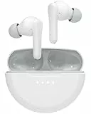 Belkin SoundForm Nano 2 Bluetooth In-Ear Kinderkopfhörer mit integriertem Mikrofon, 28 Std. Akkulaufzeit, Lautstärkebegrenzung auf 85 dB, wasserfest nach IPX5, für iPhone, iPad, Galaxy usw. – Weiß