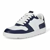 Amazon Essentials Damen Niedrige Sneaker, Tennisschuh, Retro, Marineblau Weiß, 39 EU