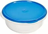 axentia Teigschüssel mit Plopp-Deckel - Hefeteigschüssel rund - Schüssel transparent - Salatschüssel groß - Plastikschüssel 6 Liter - Kunststoffschüssel flach & verschließbar, spülmaschinenfest