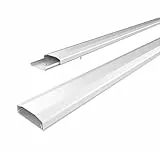 conecto Kabelkanal mit 3M Klebeband selbstklebend selbsthaftend zum Kleben oder Schrauben aus hochwertigem PVC (Länge 100cm, Breite 6cm, Höhe 2cm) weiß