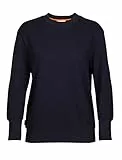 Icebreaker Damen Central II Pullover - Sweatshirt Damen - Merinowolle Mid Layer - Mitternachtsmarine, XL