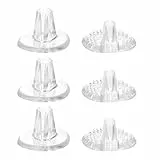 EXCEART 6 Paar Gel Sandale Zehentrenner Flip Flops Zehenschutz PU Transparent Fußpolster Anti Verschleiß für Frauen Männer Zehentrenner Schutz