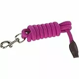 Covalliero - Führstrick mit Karabinerhaken Cordano Deluxe FS26 – Führleine aus geflochtenem Polyester – weich & griffig – Pferde-Strick in Light Berry – Länge 2 m